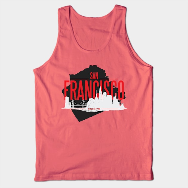 San Francisco Skyline Desing Tank Top by LR_Collections